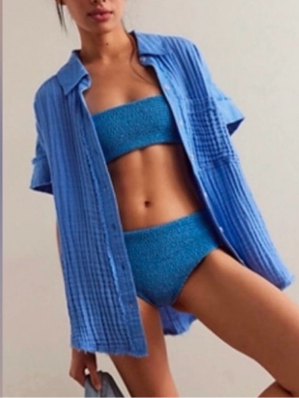 Free People Heat Waves Gauze Top
Cornflower Blue Size Large